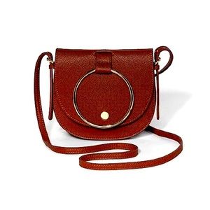 [WHO WHAT WEAR] Saddlebag with Gold Hardware